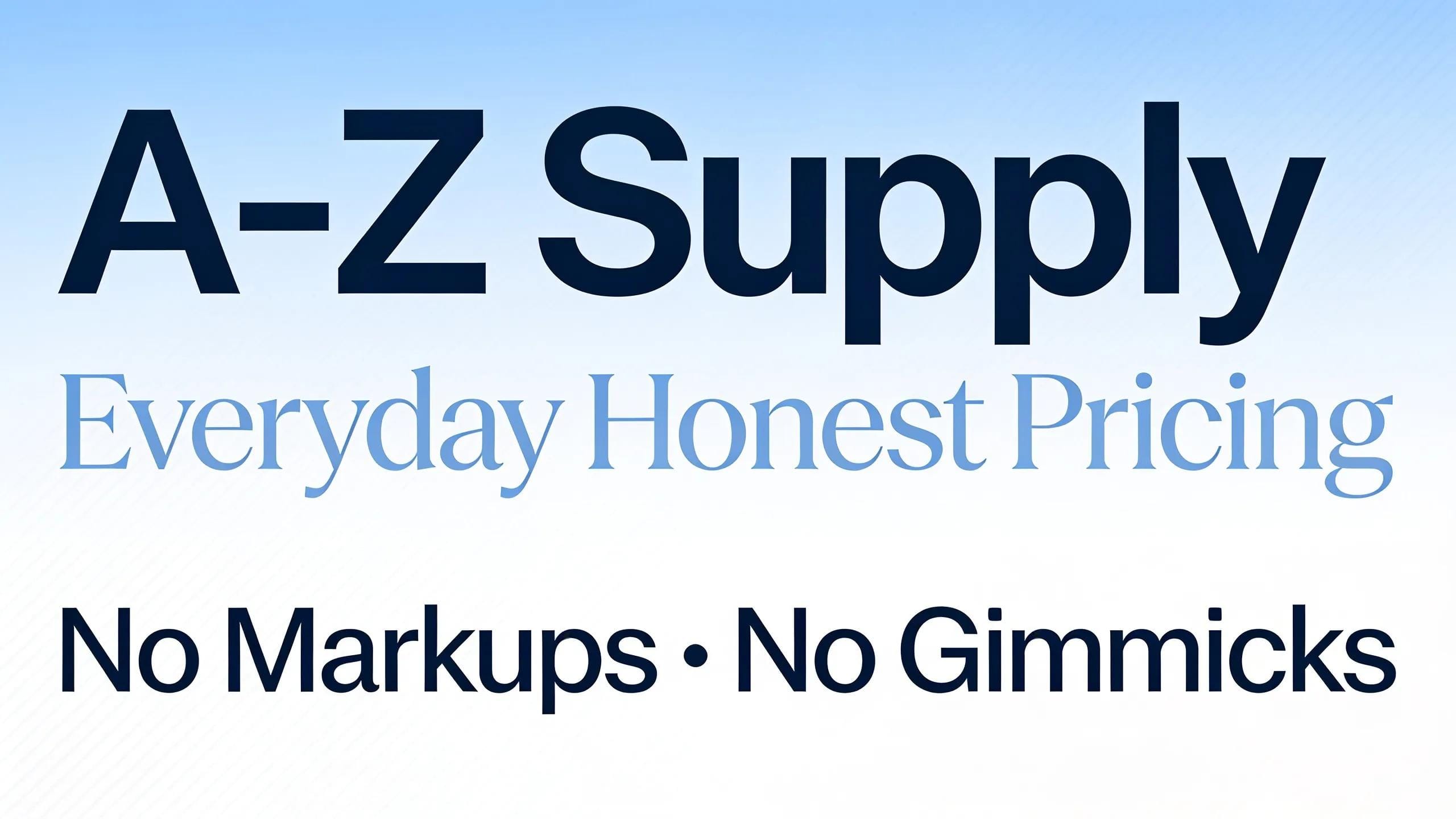 A-Z Supply logo and tagline: Everyday Honest Pricing, no markups, no gimmicks, representing premium cannabis dispensary in Bloomfield, NJ.