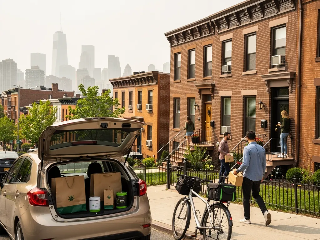 Map of Jersey City neighborhoods covered by cannabis delivery service