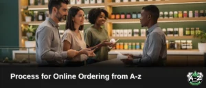 Customer browsing A-Z Supply's online cannabis menu in Bloomfield