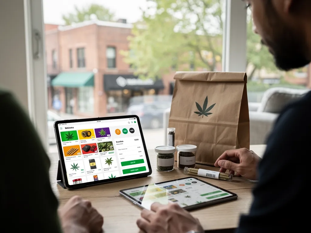 Customer browsing the A-Z Supply online menu on a laptop